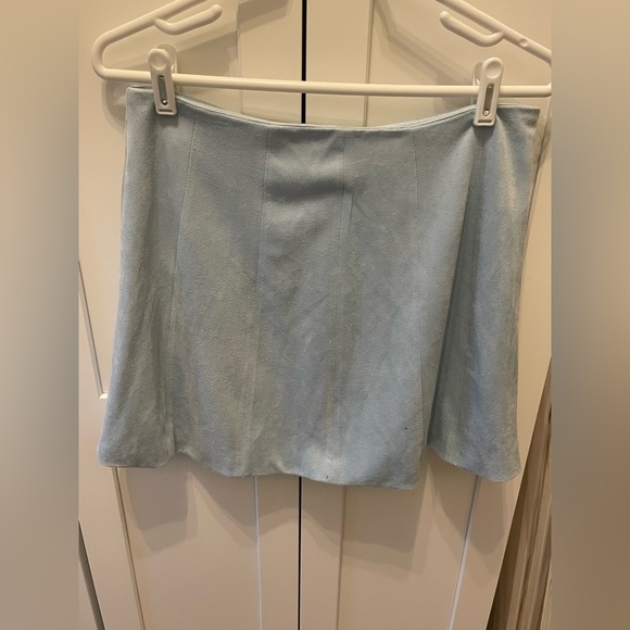 Altar’d State velvet baby blue skirt - Picture 3 of 6